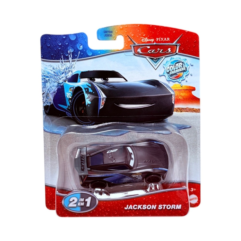 Mattel Disney Pixar Cars Color Changers 2-in-1  Jackson Storm Black New